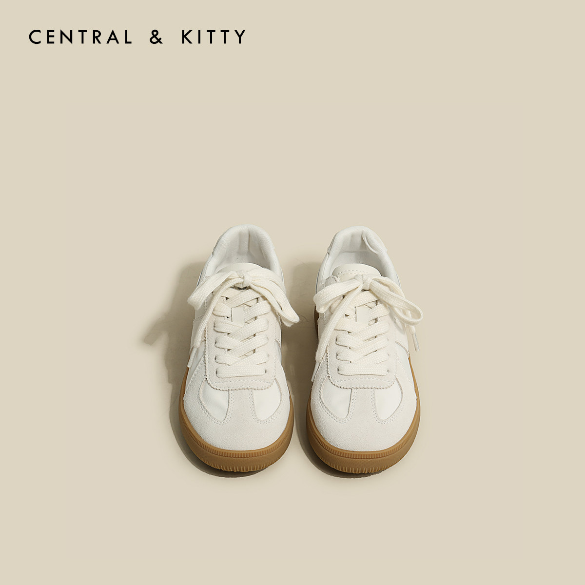 【奈斯希希】厚底德训鞋小白鞋女夏季薄款透气休闲阿甘板鞋运动鞋