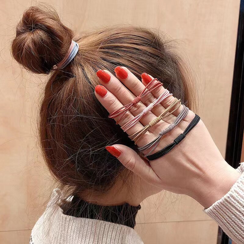 头绳韩国网红橡皮筋女扎头ins简约高弹力耐用发饰头饰扎马尾发圈