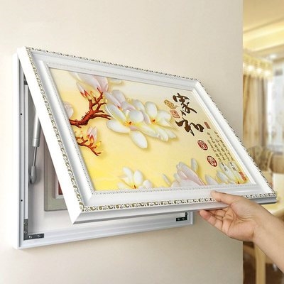 家用表箱挂画配电箱盖板遮挡电线盒装饰电表箱电闸盒有框简约壁画
