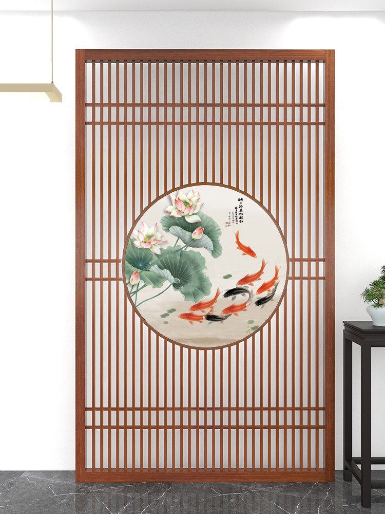 新中式入户实木屏风隔断客厅进门现代简约挡煞玄关卧室办公室高挡已售
