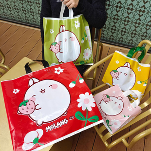 小兔子礼品袋儿童节塑料加厚手提袋可爱卡通服装店童装店可定制