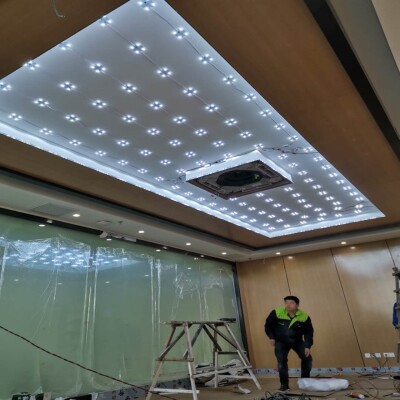 白色透光膜吊顶高清uv软膜天花材料空白灯箱布柔性发光膜上门安装已售
