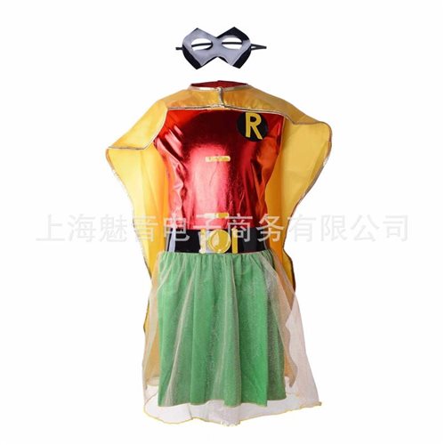 新品超级英d雄 少年泰坦Teen Titans 罗宾 女孩服装 万圣节cos服