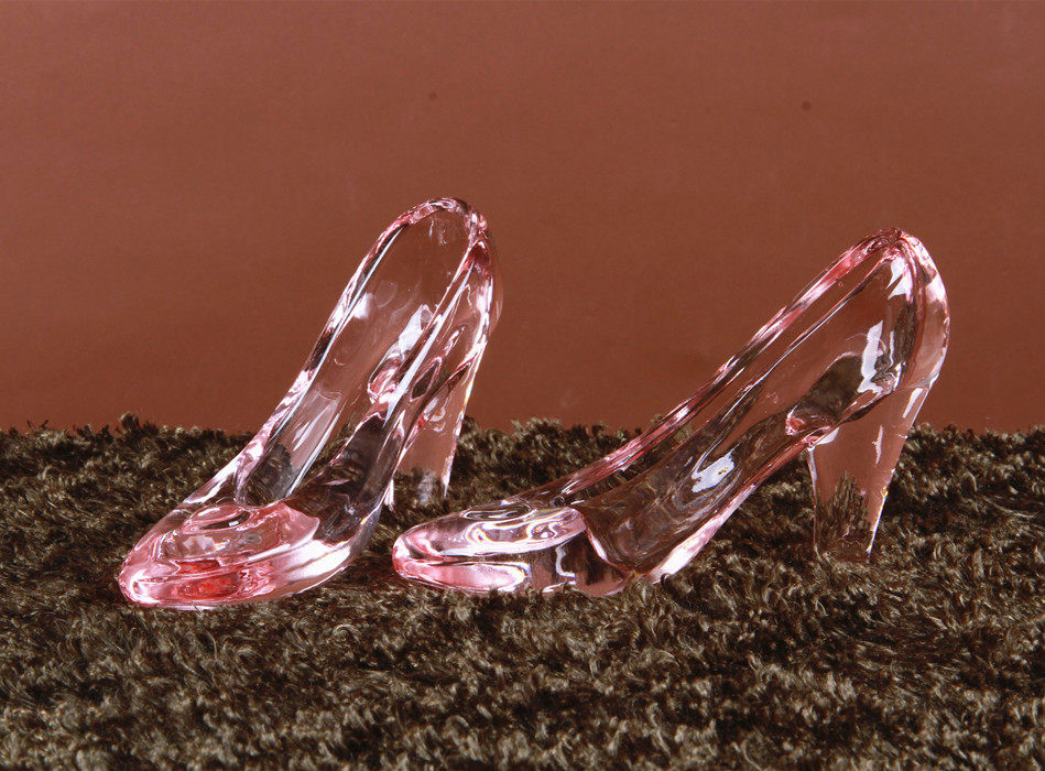 送给闺蜜的水晶鞋玻璃透明灰姑娘儿童生日礼物玻璃水晶高跟鞋优惠券