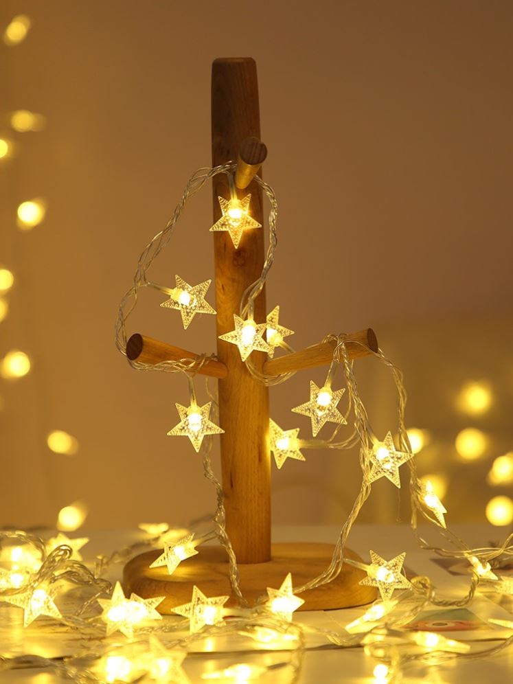 星星灯宿舍挂床上装饰灯创意挂墙灯带浪漫挂灯床上用串灯电池款