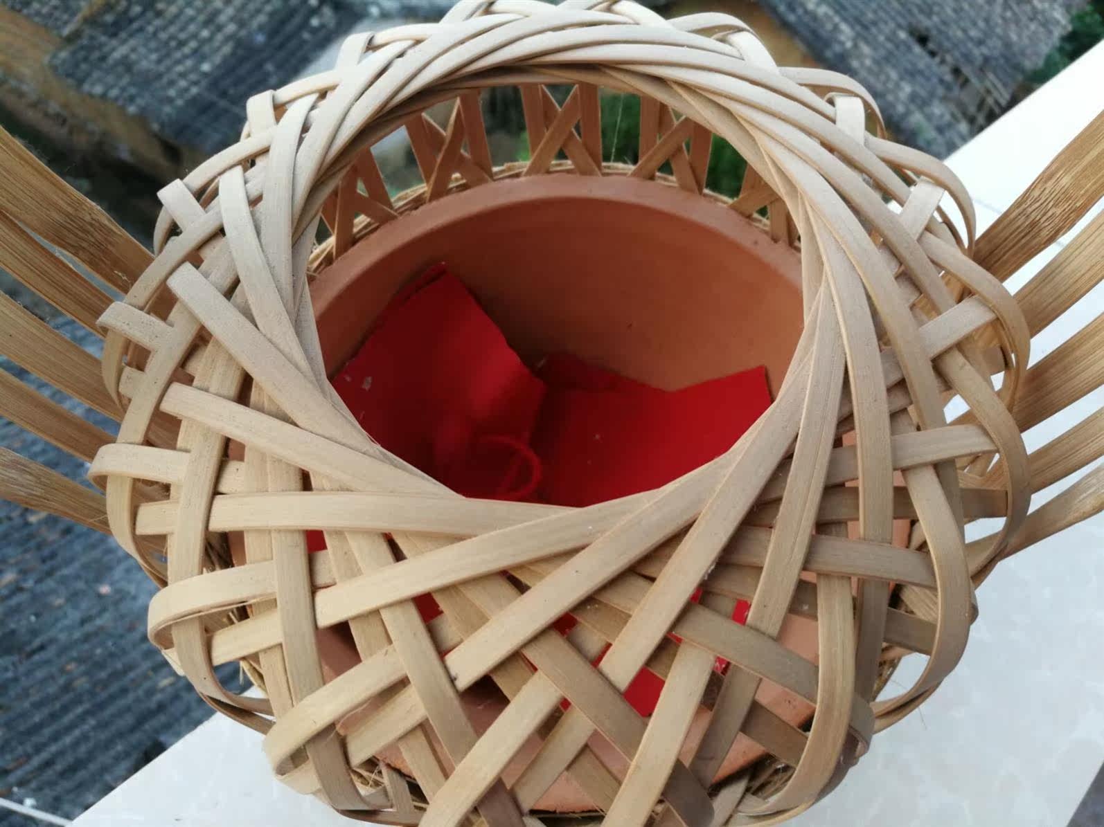 冬季烤火炉烘火篮烘笼竹编烧炭取暖炉火笼家用r取暖烤火篮火熥灸