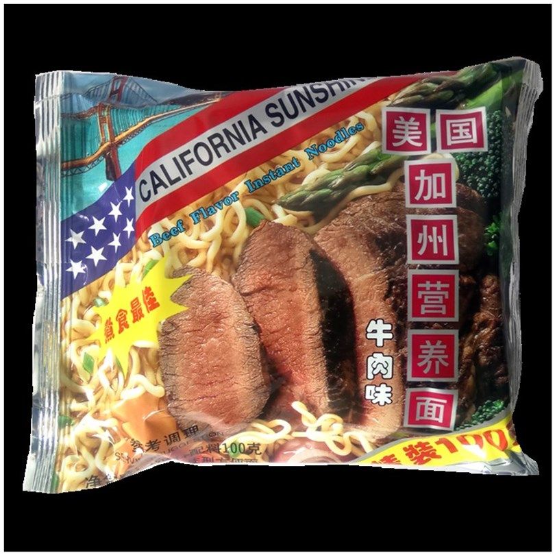 美国加州牛肉面方便面营养面整箱100gx20袋80后怀旧泡面拉面包邮y