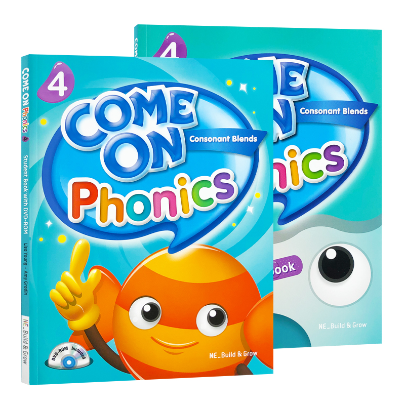 正版Come on Phonics 4级学生书练习册绘本APP原版自然拼读教材儿童英语启蒙图书送教案教学PPT