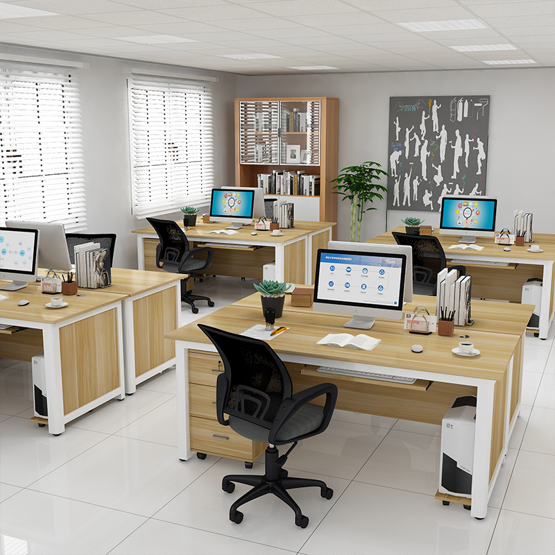 同豪职员办公桌电脑桌四人位办公室桌子财务办公桌椅组合简约现代