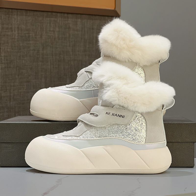 厚底雪地靴2024冬季新款防滑保暖