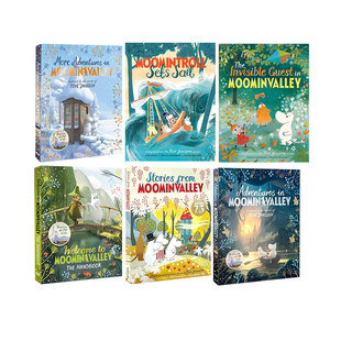 英文原版 Moominvalley 姆咪谷故事集6册 安徒生儿童文学奖得主Tove Jansson 姆 芬兰著名童话小说绘本图画