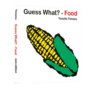 英文原版 Guess What-Food? 猜猜看 幼儿想象力绘本 Yusuke Yonezu 创意大师洞洞翻翻启蒙纸板书 聪明宝宝玩出来 Minedition