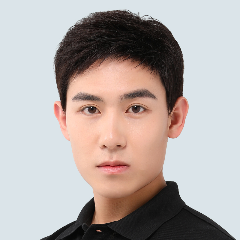 假发男短发男士真发男生全头套韩版帅气发型中老年发套真人假头发