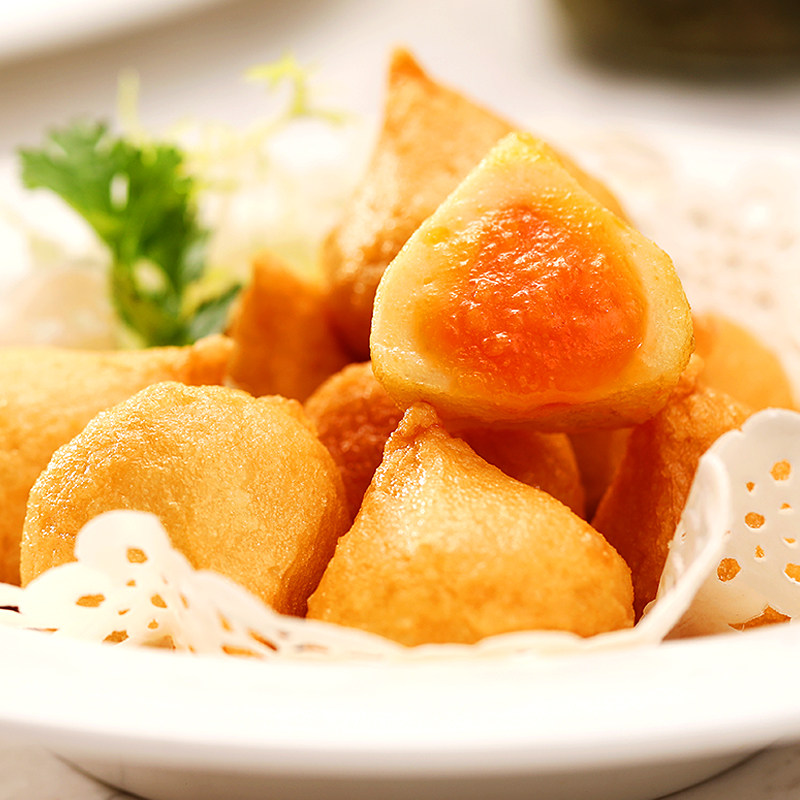 玖嘉久海鸭蛋鱼丸年糕福袋咸蛋黄火锅丸子711关东煮食材包心鱼丸