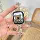 适用iwatch7表带applewatch8表带细款苹果手表s9/6/5代se蝴蝶扣树脂夏天女款创意小众高级感ins小香风40/44mm