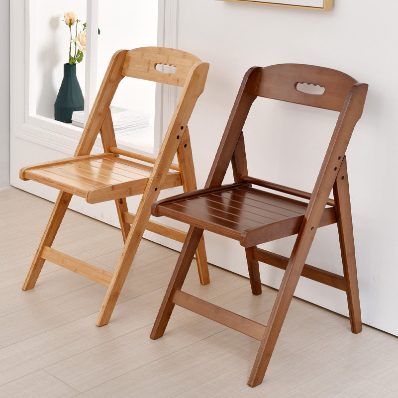 楠竹椅子可折叠椅子家用靠背椅餐椅麻将椅实木办公电脑椅简易凳子