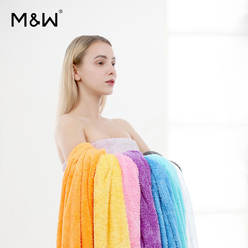 蜗品浴巾柔软大毛巾非纯棉全棉吸水不易掉毛冬季男女可穿大裹巾