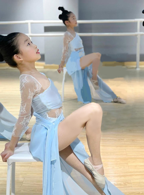 儿童春三月古典舞身韵纱衣飘逸练功同簪舞蹈服紫金金晨芒种演出服