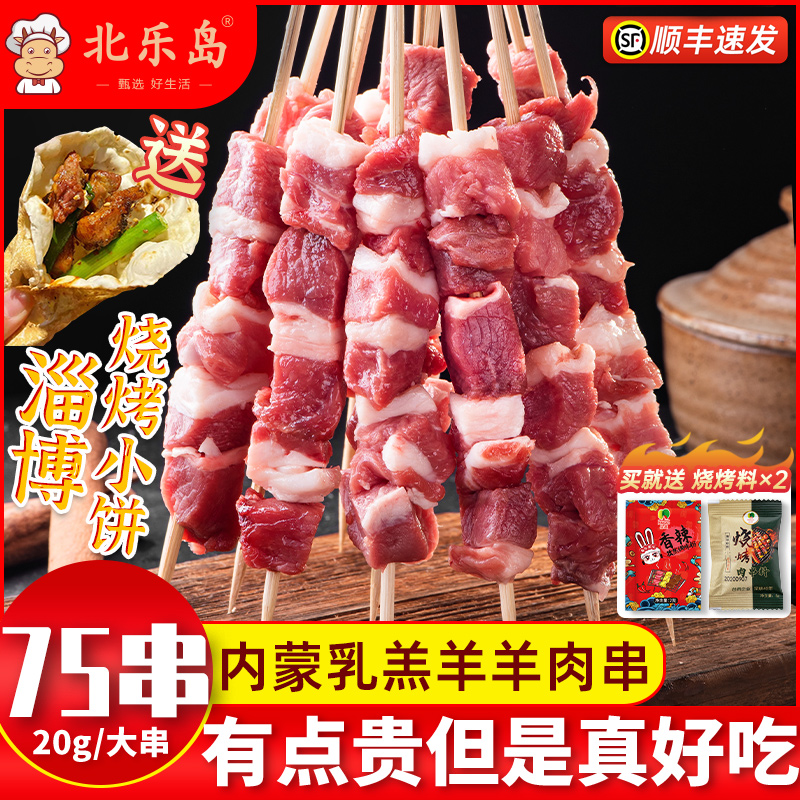 烧烤食材新鲜羊肉串半成品牛肉串正宗烤串家庭户外露营套装商用