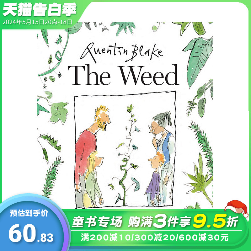 【预售】英文原版 种子野草 The Weed: Quentin Blake 自然力量 昆汀布莱克 艺术插画绘本 儿童英语进口图书 善优童书