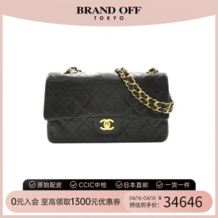 中古CHANEL香奈儿女包A级95新CF波士顿羊皮单肩手提包BRANDOFF