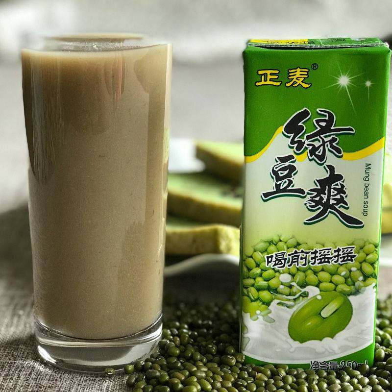 冰爽绿豆沙网红饮品夏天小零食绿豆汤饮料方便携带清凉暑整箱网红