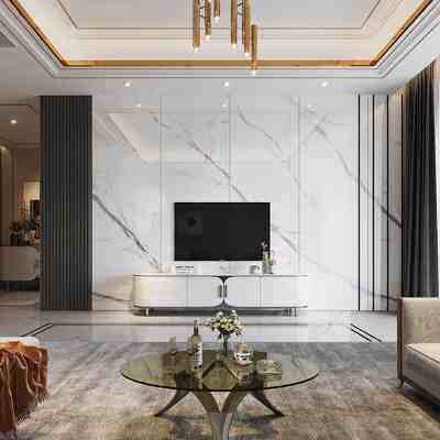 竹木纤维集成墙板电视背景墙护墙板客厅现代简约s极简影视墙装饰