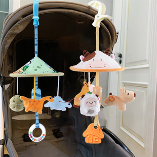 婴儿推车挂铃车载玩具可夹风铃吊伞3-6个月安抚安全座椅床铃床挂