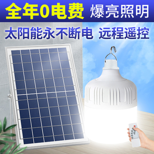 太阳能户外灯泡停电应急夜市摆摊家用LED超亮节能庭院灯充电灯泡