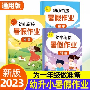 幼小衔接暑假作业一本通 幼儿园升一年级上册拼音数学语文大班幼升小衔接学前班入学准备大练习每日一练拼音拼读10/20以内加减法