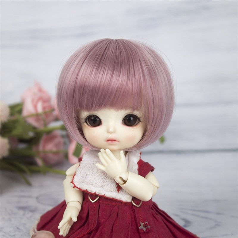 bjd1/8分柔软k发丝ob11美结猪泡泡j八分娃娃假发短发梨花头发套现