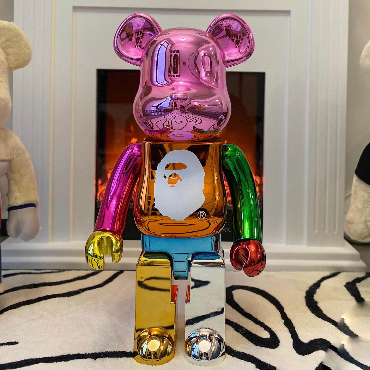 暴力熊bearbrick积木熊周年联名限定电镀公仔手办盲盒摆件礼物