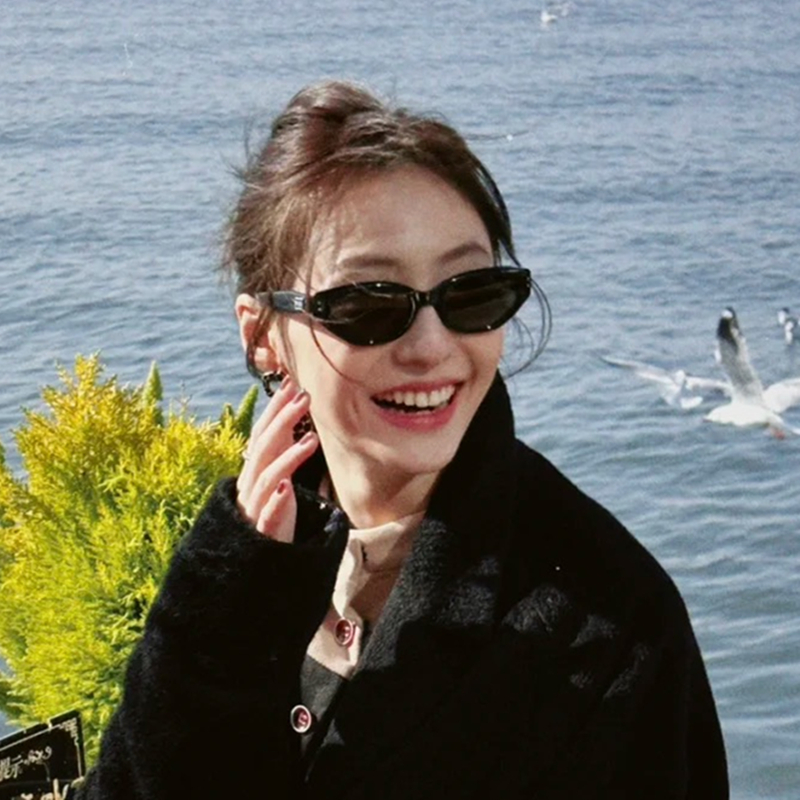复古猫眼墨镜女款2024新款高级感小脸韩版海边沙滩防紫外线太阳镜