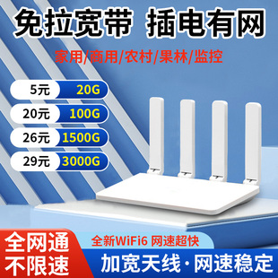 移动4G无线路由器免插卡5随身wifi6全网通流量家用企工业级商用宽带cpe电脑办公全国通用高速网络车载上网宝