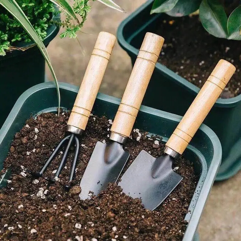 园艺大三件套盆栽小铲子花园小铁铲室内花卉盆栽松土种花种菜工具