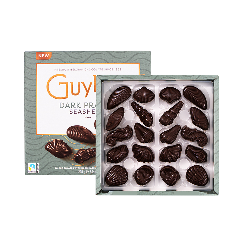 [新品] Guylian吉利莲黑巧贝壳巧克力比利时进口糖果零食纯可可脂