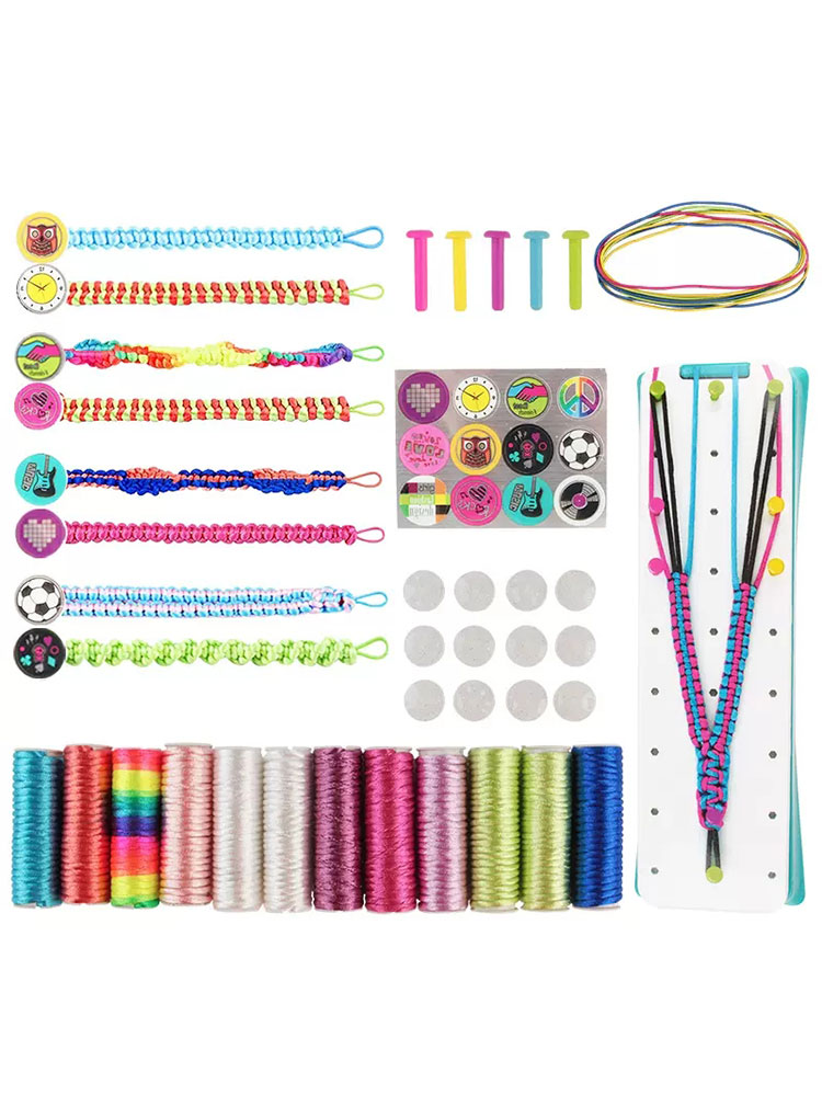 儿童diy手绳编织套装手链手工制作材料包女孩自编器配件五彩玩具