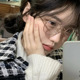 大媛家Sunny jennie同款素颜平光眼镜女抗蓝光防辐射近视眼镜框女