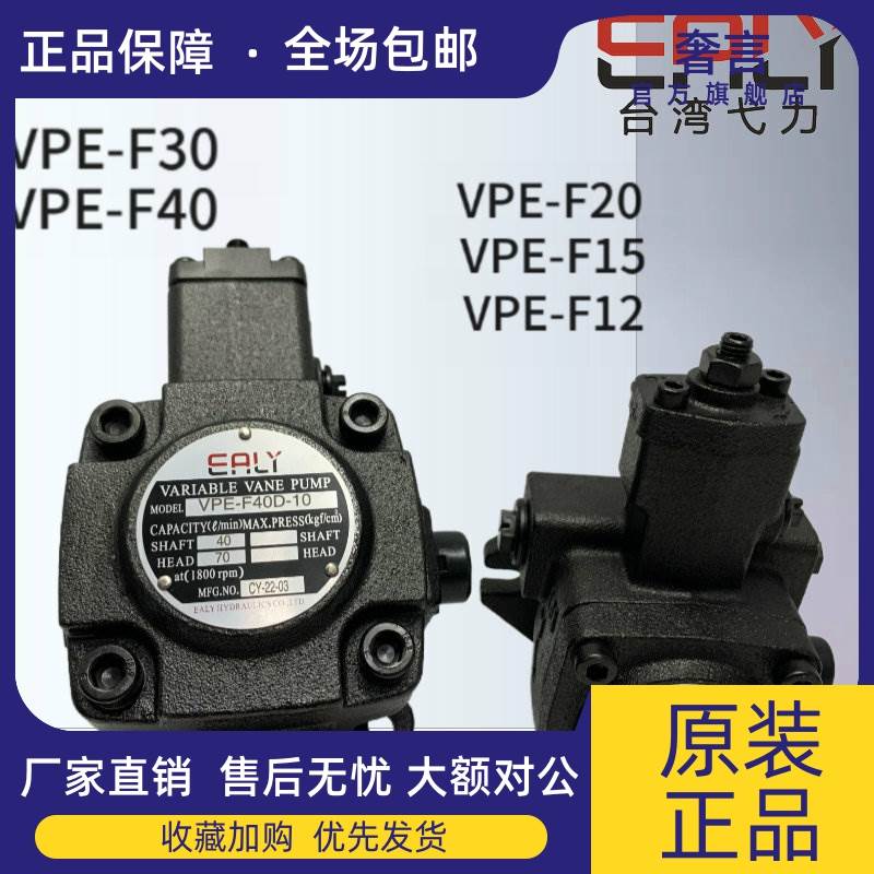 弋力EALY叶片泵VPE-F20D-10油泵VPE-/F40D/F30D/F15D/C-10 9T 7T