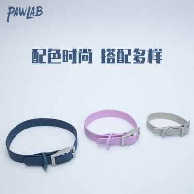 爪来吧PAWLAB狗狗项圈防水防污莫兰迪色大小型犬颈绳遛狗宠物用品