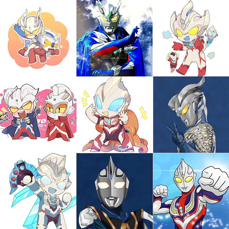 儿童数字油画diy卡通小图案奥特曼包邮生日礼物零基础自绘启蒙