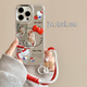 ins卡通可爱HelloKitty补妆镜适用苹果15手机壳iphone16ProMax新款15promax女13带挂绳16pro超火14全包保护套
