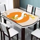 餐桌桌布防水防油椭圆形pvc软玻璃圆形折叠桌两用桌硅胶免洗桌垫