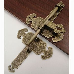 仿古纯铜c插销中式木p门锁扣花园复古古建庭院大门门闩门扣老式门
