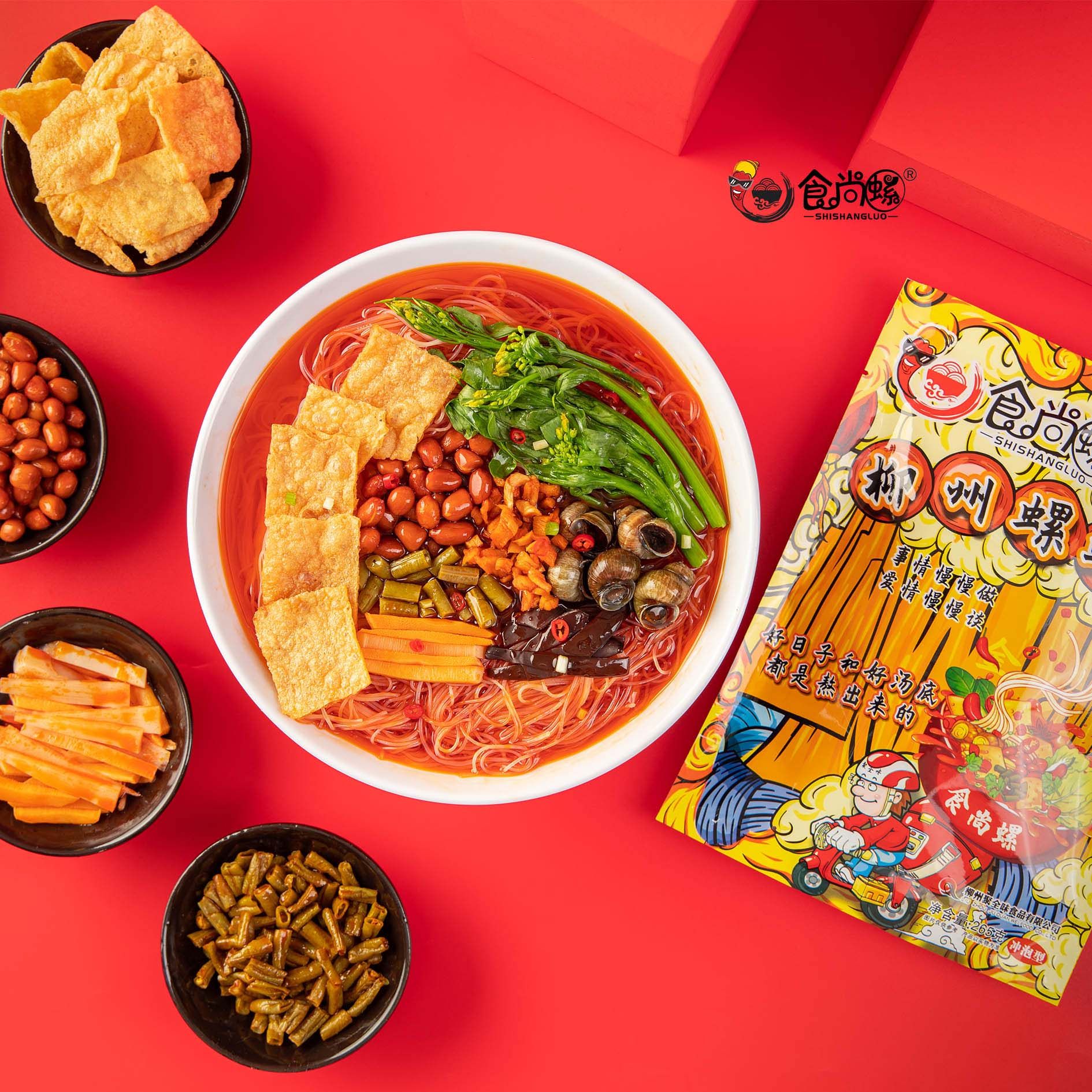 【食尚螺】冲泡型速食柳州螺蛳粉买5袋送1袋(关注店铺实发6袋)