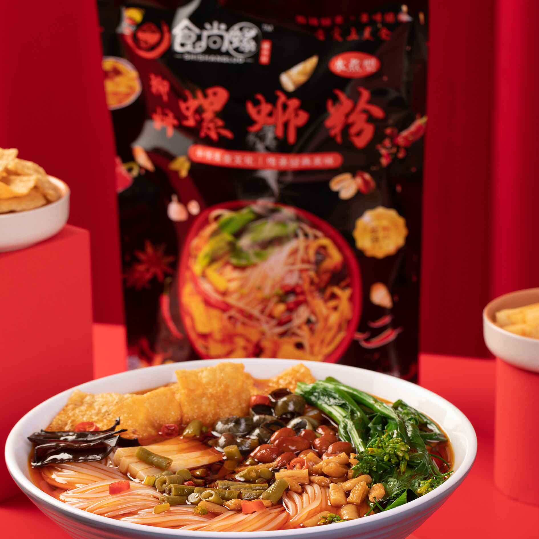 【爆款】食尚螺正宗柳州螺蛳粉原味水煮尝鲜装320g/袋3袋