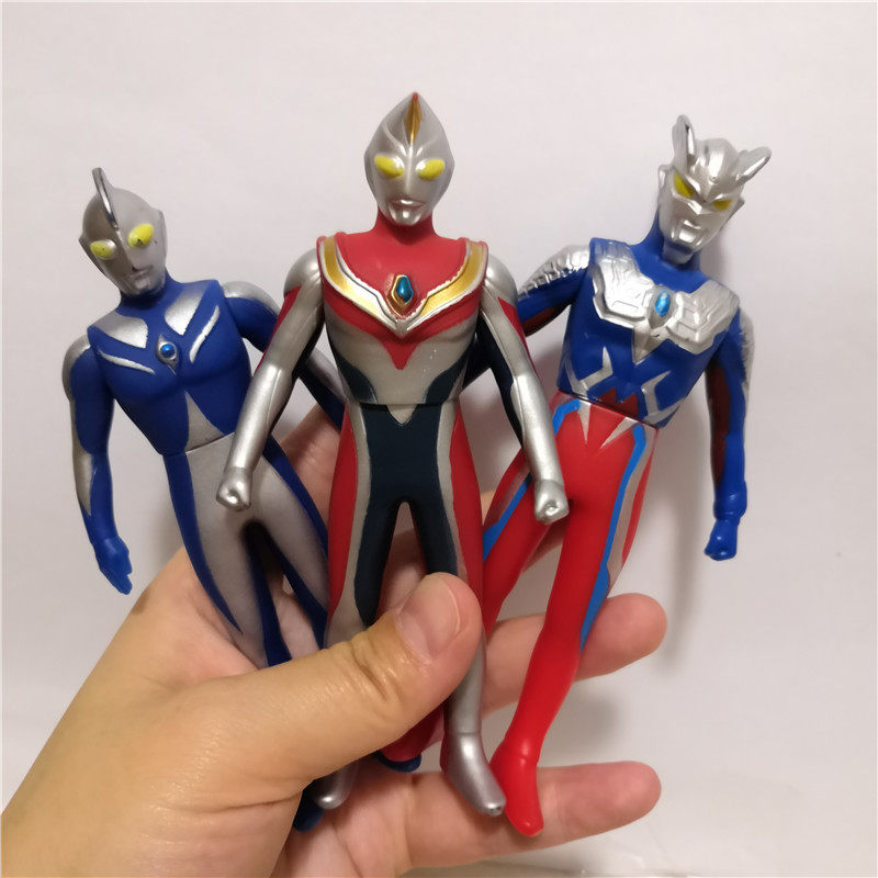 赛迦奥特曼软胶人偶 萨迦 高斯 戴拿 赛罗合体超人 可动模型 手办