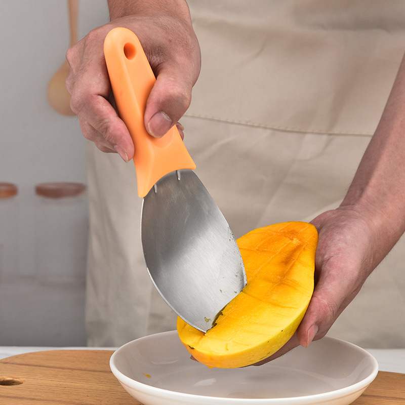 芒果勺切果器厨房水果切丁多功能削皮分离器挖勺芒果取肉勺子
