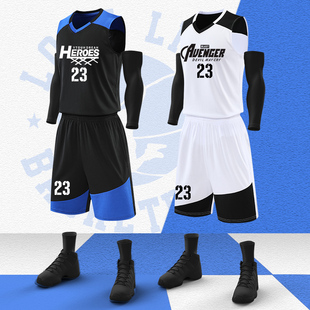 美式篮球服夏季男订制学生球衣篮球男速干运动套装美式篮球训练服