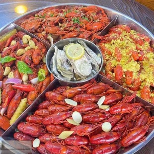 小龙虾专用盘子盆海鲜大咖盘商用拼盘餐具专用锅网红装海鲜的大
